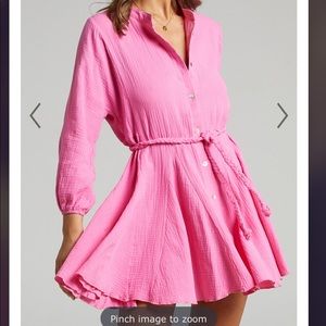 Long sleeve button up dress
